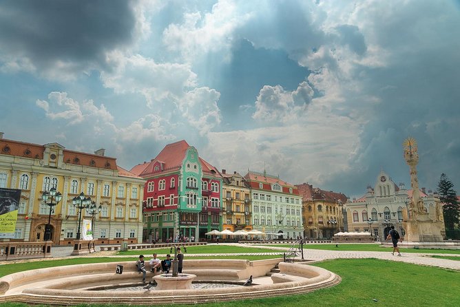 Private Day Trip to Timisoara from Belgrade - Union Square and two churches facing one another